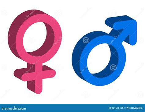 Man Woman Male Female Gender Signs Vector Design Stock Vector