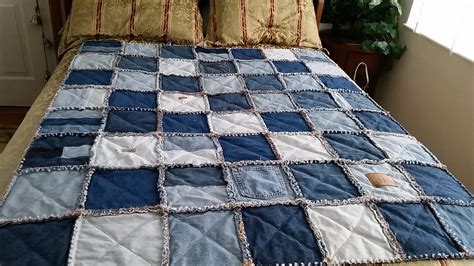 Denim Rag Quilt From Repurposed Jeans With A By SLBEclecticDesigns