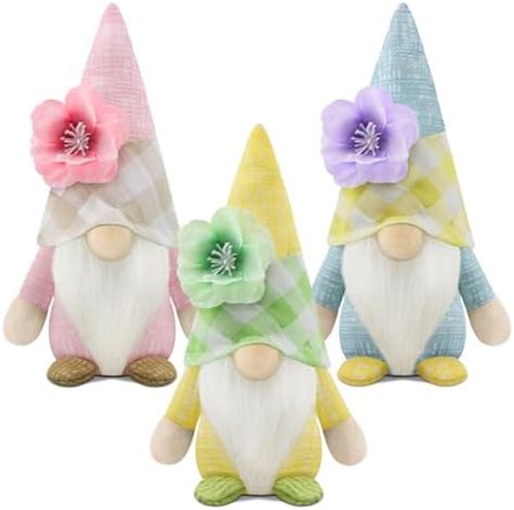 Amazon De Gehydy Deko Fr Hling Wichtel Figuren Er Set Blumen