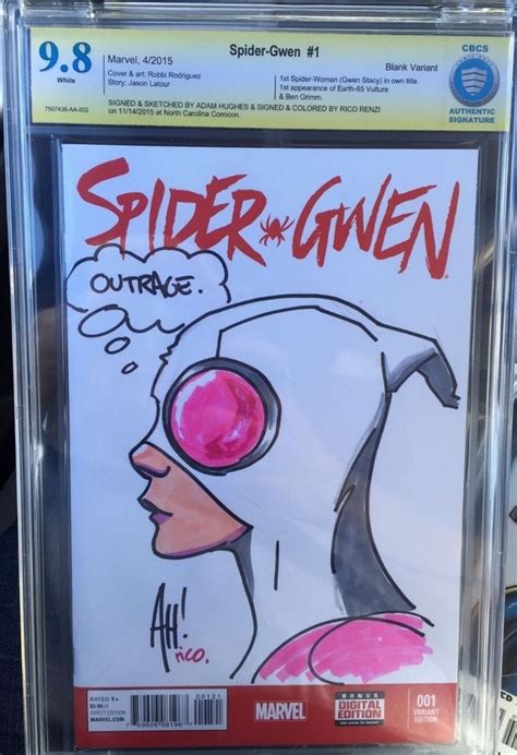 Gwenpool Sketch By Adam Hughes Spidergwen Blank Cover In Jeremy