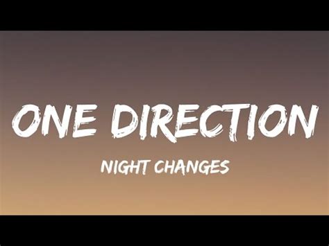 Night Changes One Direction Lyrics Youtube