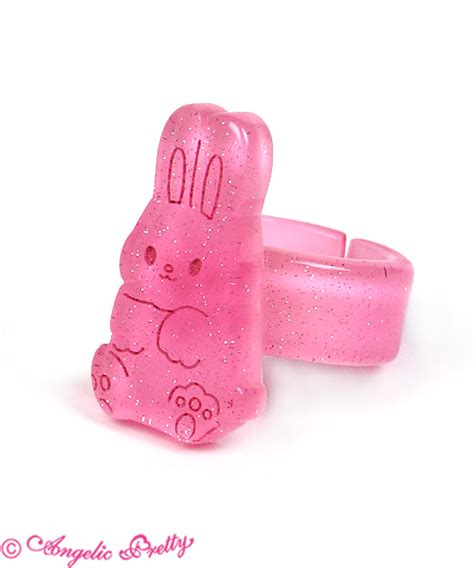 Gummy Bunny Ring By Angelic Pretty Piercing Pink Crafts Pink Jewelry