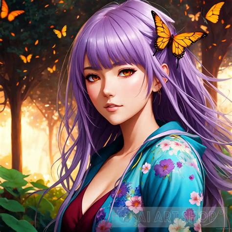 The Enchanting Butterfly Anime Girl