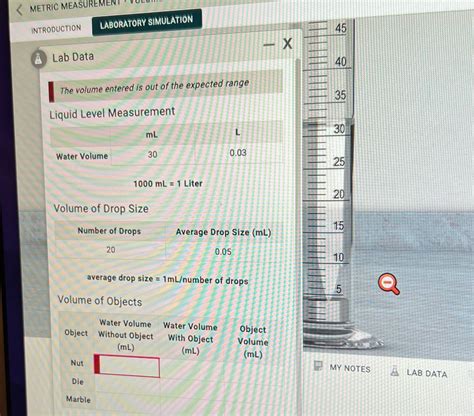 Solved Introductionlaboratory Simulationlab Datathe Volume Chegg