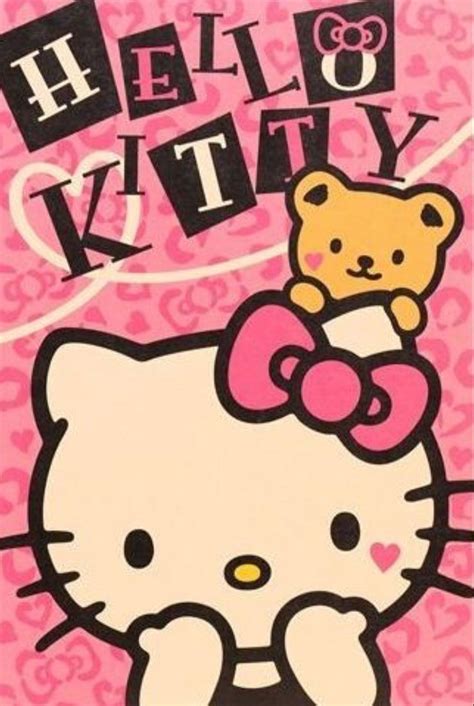 Hello Kitty Poster Tasarımları Retro Logolar Şirin çizim