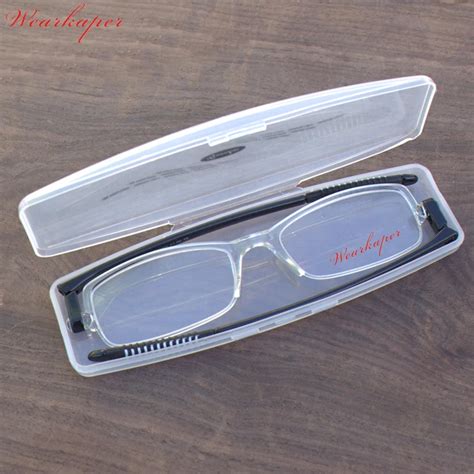 Wearkaper Fashion Ultralight Rotate Foldable Reading Glasses Portable Slim Tr90 Frame Men Women