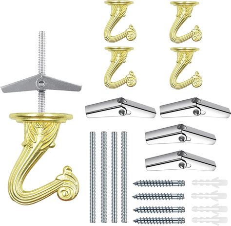 Amazon OBSTKUCHEN 4 Sets Swag Ceiling Hooks Heavy Duty Swag Hook