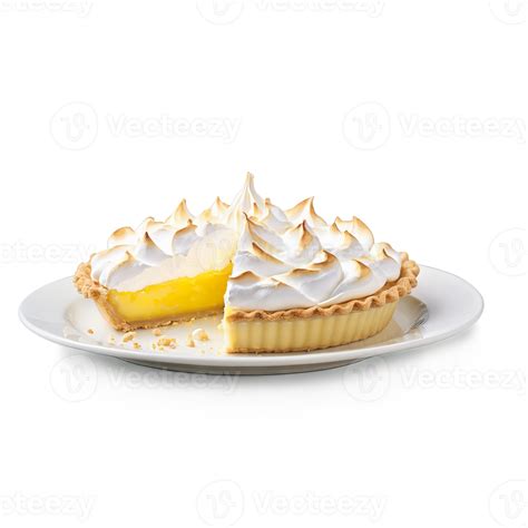 Lemon Meringue Pie With Fluffy Meringue Topping Zesty Lemon Filling Flaky Crust Vibrant Yellow