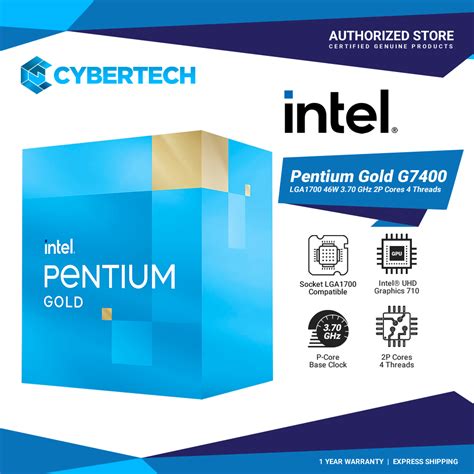 Intel® Pentium® Gold G7400 Processor 6M Cache, 3.70 GHz | Lazada PH