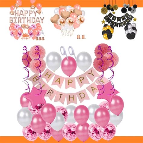 Luftballon Happy Birthday Party Set Geburtstag Girlande Folienballon