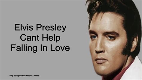 Elvis Presley Cant Help Falling In Love Karaoke With Vocals Lyrics