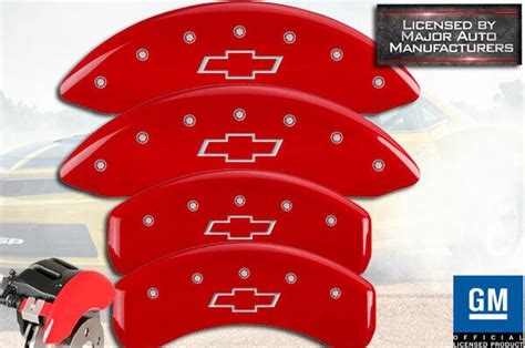 2019 Chevy Silverado 1500 Brake Caliper Covers Mgp Red 14252sbowrd Set