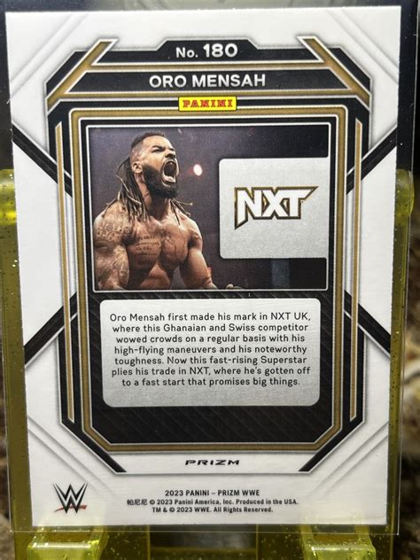 Oro Mensah Panini Prizm Wwe Silver Prizm Parallel Card Nxt