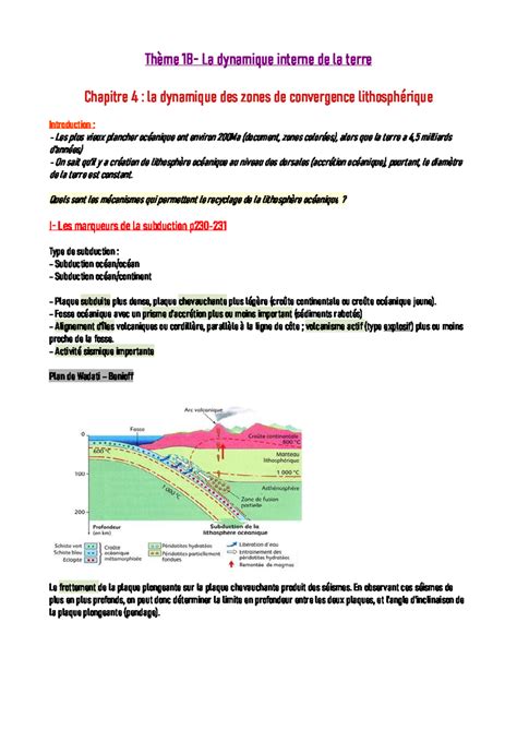 SVT ch4 jjj Thème 1B La dynamique interne de la terre Chapitre 4