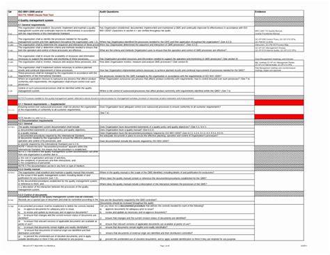 Iso 27001 Checklist Xls Awesome Iso Checklist Xls Best Iso Controls For