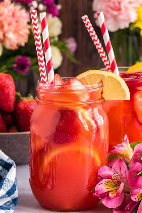 Strawberry Lemonade Easy To Make Strawberry Flavored Lemonade