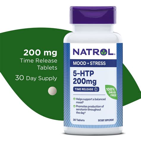 Natrol Htp Time Release Tablets Promotes A Calm Relaxed Mood Mg