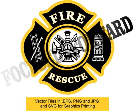 Maltese Cross Fire Rescue Vector Files Epssvgpng For Graphics