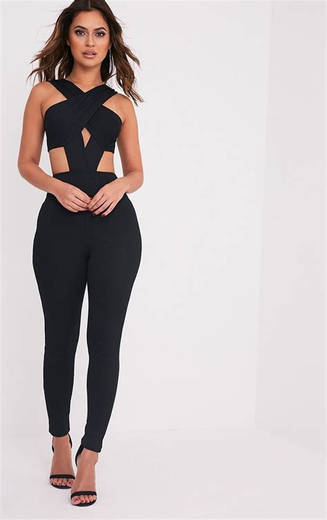 Julia Black Bandage Jumpsuit Beautiful Jumpsuits Bandage Jumpsuits