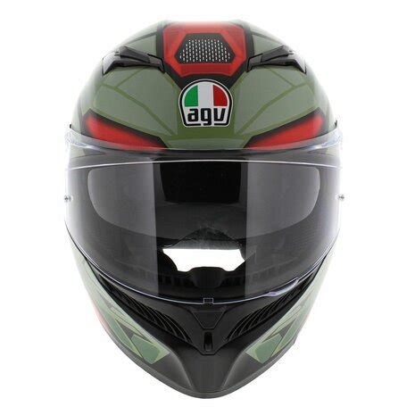 AGV K3 Helmet Decept Matt Black Green Red Helmetdiscounter