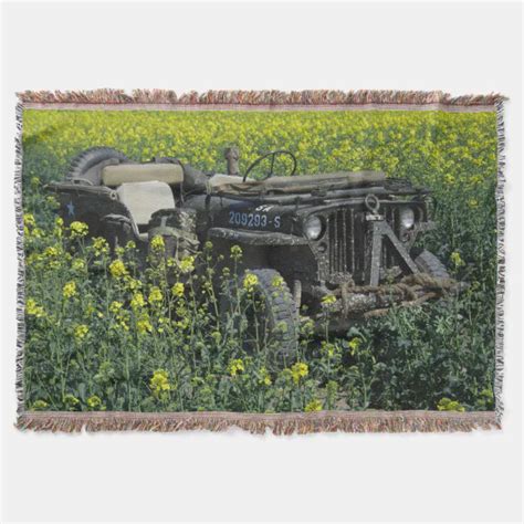 Old Willys Mb Jeep Throw Blanket Zazzle