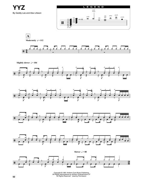 YYZ By Rush Sheet Music For Drums Transcription At Sheet Music Direct