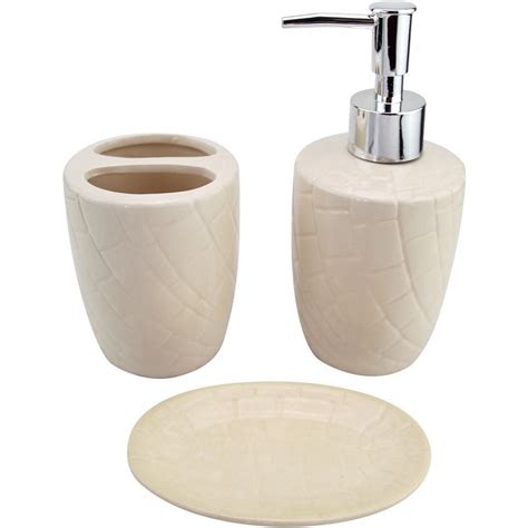 Kit Banheiro Lavabo Conjunto Cer Mica Dispenser Saboneteira Porta