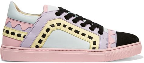 Sophia Webster Riko Laser Cut Leather And Suede Sneakers ShopStyle