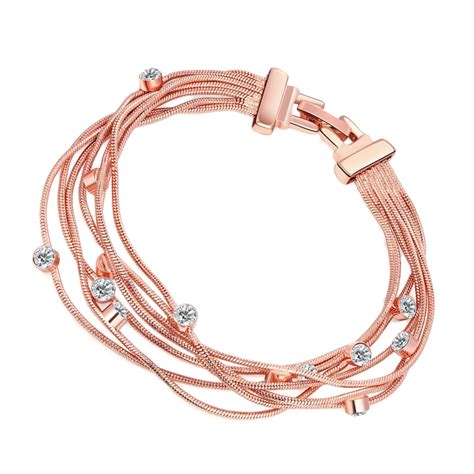 Buy New Fashion Multi Layer Bracelet Simple Rose Gold