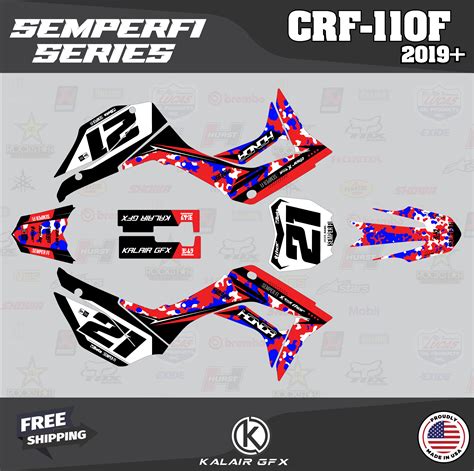 Kalair Gfx Graphics Kit For Honda Crf F Semperfi Series