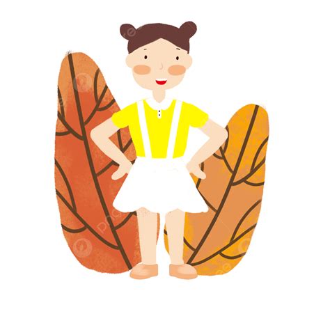 Girls Arm PNG Image, Girl With Arms Akimbo, Girl, Schoolgirl, Cartoon ...