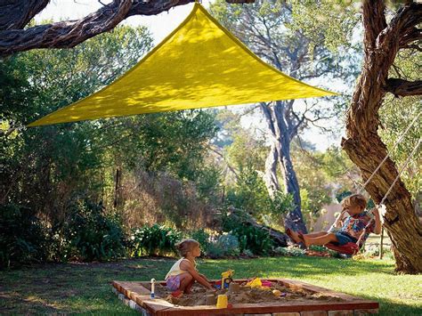 Yellow Kool Colors Party Shade Sail Triangle Coolaroo Ft In