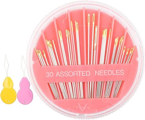 Amazon Hekisn 30pcs Premium Hand Sewing Needles 6 Sizes 30 Count