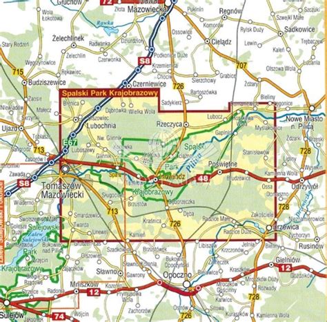 Spalski Park Krajobrazowy Mapa Turystyczna Compass