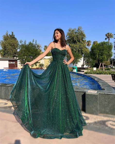 Miabel Elegant Spaghetti Strap Green Long Prom Dress Mint Uk Nel