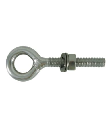 Pitão Rosca Métrica c Argola Móvel Porca Inox 6mm 80mm