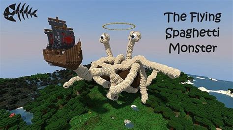 The Flying Spaghetti Monster Pastafarianism Minecraft Map