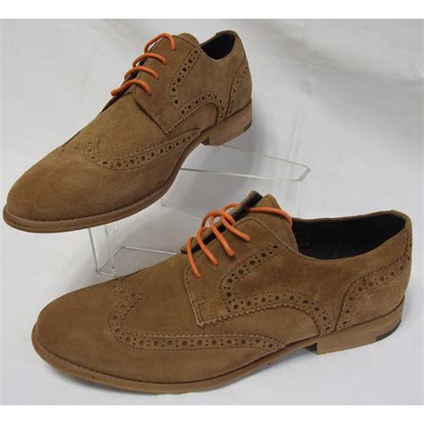 Bertie Men's Suede Oxford Shoes Light brown Size: 9 | Oxfam GB | Oxfam’s Online Shop