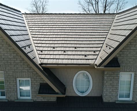 Classic Aluminum Rustic Shake Grey Metal Roofing Canada