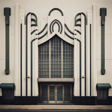 Premium AI Image Art Deco Building Facade