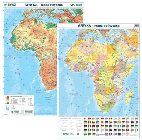 Afryka Mapa Podr Czna Dwustronna Laminowana Fiz Pol