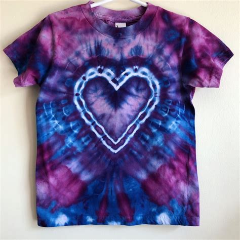 Purple Heart Kids Shirt Tie Dye Tee Little Hippie Shirt Etsy