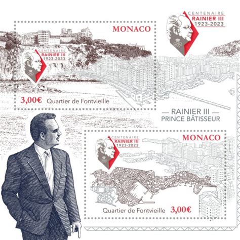 Monaco Met Trois Blocs Grav S Pour Le Prince Rainier Iii Art Du