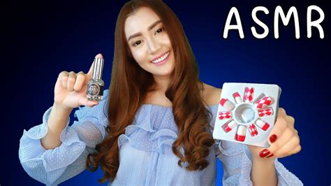 Asmr ไทย ทำเล็บ ติดเล็บปลอม สวยๆ Asmr Nail Salon Roleplay Soft Spoken