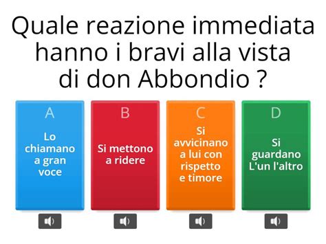 Verifica Le Tue Competenze Promessi Spossi Clemente Cuestionario