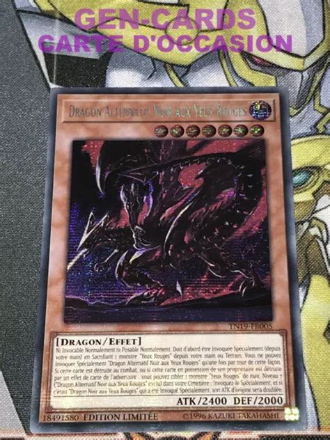 Occasion Carte Yu Gi Oh Dragon Alternatif Noir Aux Yeux Rouges Tn