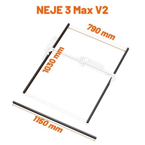 NEJE 1150mm Y Axis Extension Rod Kit