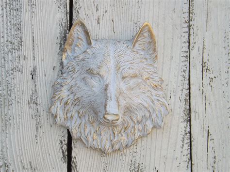 Faux Wolf Head Wall Hanging Wolf Wall Art Wolf Wall Decor - Etsy