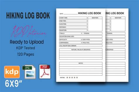 Hiking Log Book Kdp Interior Graphic By Kdp Web Creative Fabrica