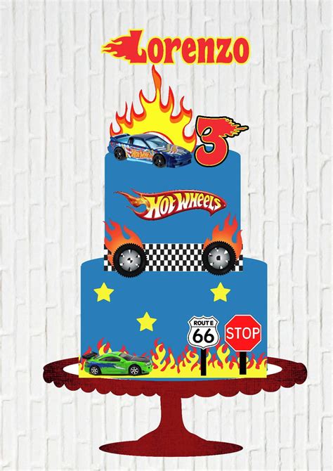 Arquivo De Corte Topo De Bolo Hot Wheels Topo De Bolo Para Imprimir